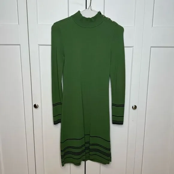 green emerald velvet dress Organic Bow Sweater Dress - Girls A-Line Knit